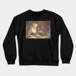 Battle Of The Nile 1798 L'orient In Flames Crewneck Sweatshirt